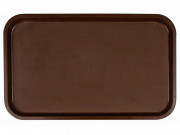 Поднос столовый из полипропилена 530x330 мм темно-коричневый