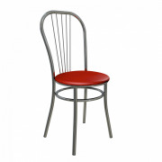 Стул «Венский Пруток» с мягким сиденьем (хромированный каркас)