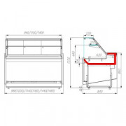 Витрина кондитерская Полюс KC80 N 1,0-1 (1003 белый)
