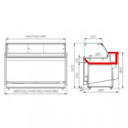 Витрина кондитерская Полюс KC82 SM 1,2-1 (1003 белый)