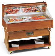 ВИТРИНА РЫБН.С ЛЬДОГЕНЕР. FISHING 4 ТЕМН.ОРЕХ