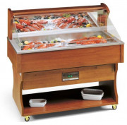 ВИТРИНА РЫБН.С ЛЬДОГЕНЕР. FISHING 6 ТЕМН.ОРЕХ