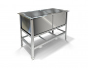 ВАННА МОЕЧНАЯ СВАРНАЯ KAYMAN ВМ-412/430 С ОТВЕРСТИЕМ ПО ЦЕНТРУ ЕМКОСТИ