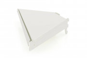 Полка ЕСО угловая внешняя (G=370, с кронштейнами, глянец, RAL 9016)