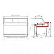 Витрина кондитерская Полюс KC82 SM 1,0-1 (1003 белый)