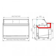 Витрина кондитерская Полюс KC82 N 1,0-1 (1003 белый)