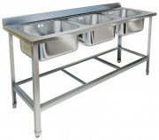 Ванна моечная трехсекционная ТЕХНО-ТТ ВМ-41/456 краш