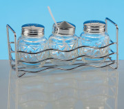 Набор для специй «Волна» (соль, перец, горчичница) [381-3]