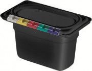 Гастроемкость из полипропилена без крышки GN 1/9 176х108х100 мм черная [422102513]